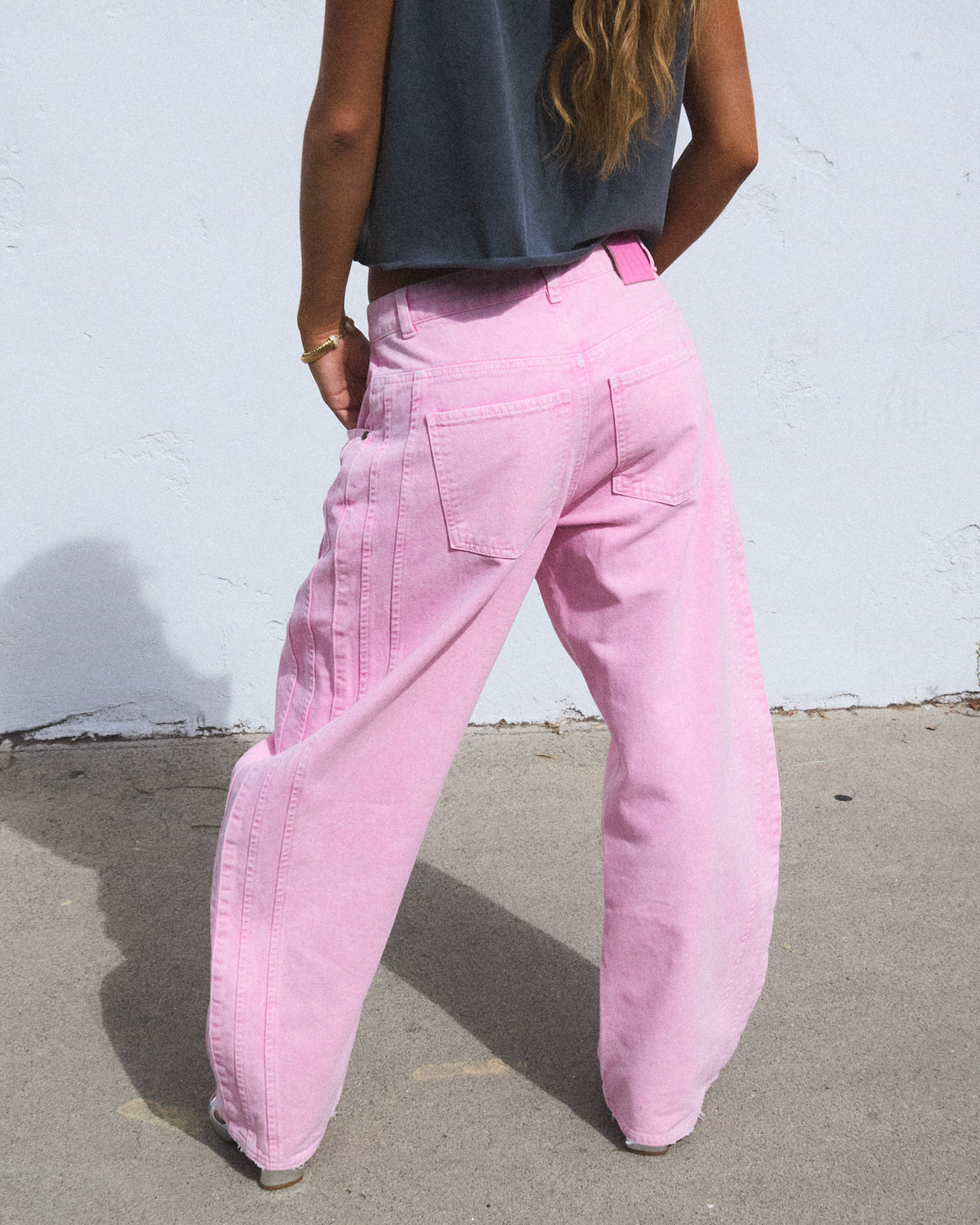 The Barrel Jeans - Flushing Pink