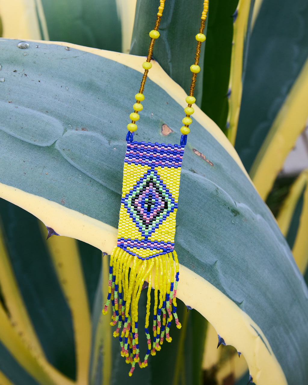 Bohème Necklace - Yellow and Blue
