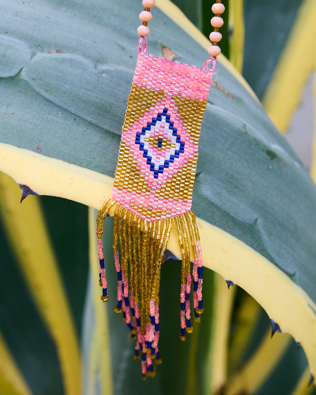 Bohème Necklace - Gold and Pink