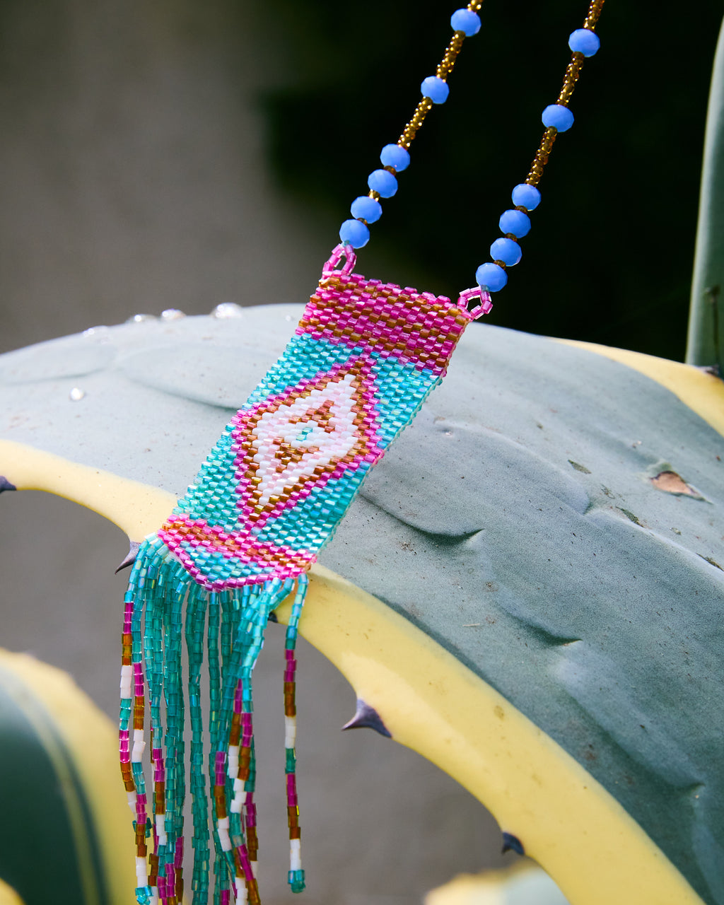 Bohème Necklace - Blue and Pink