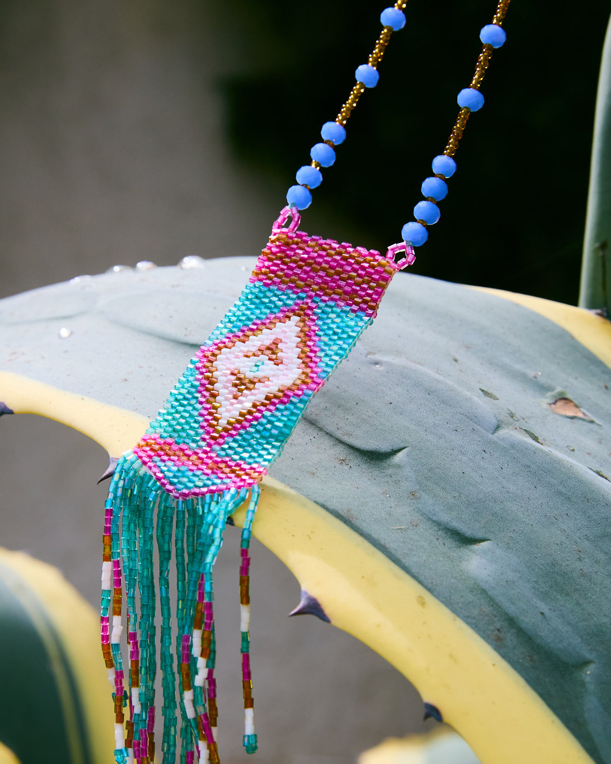 Bohème Necklace - Blue and Pink