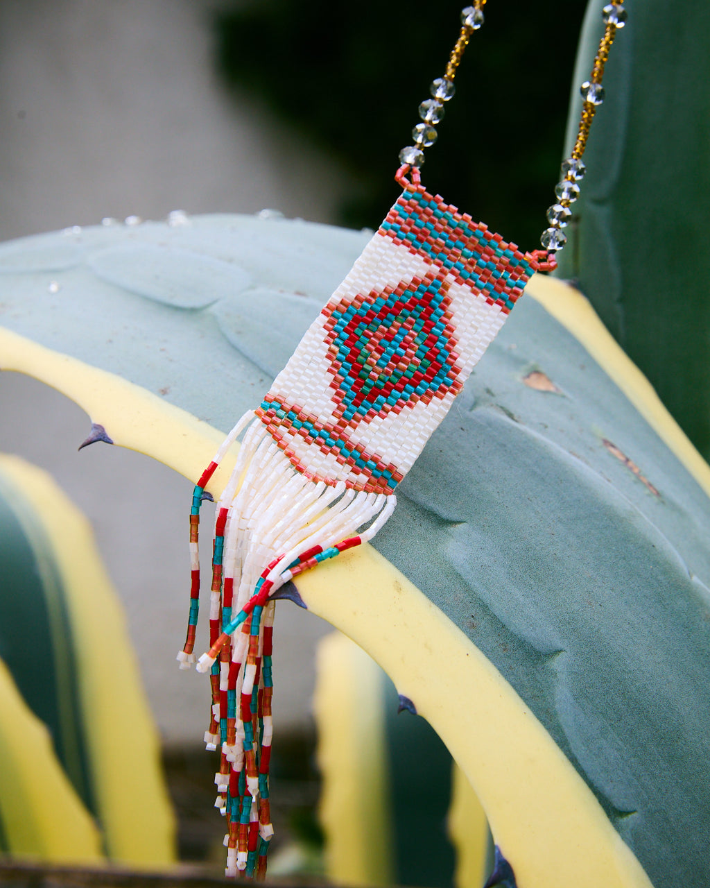 Bohème Necklace - White and Red