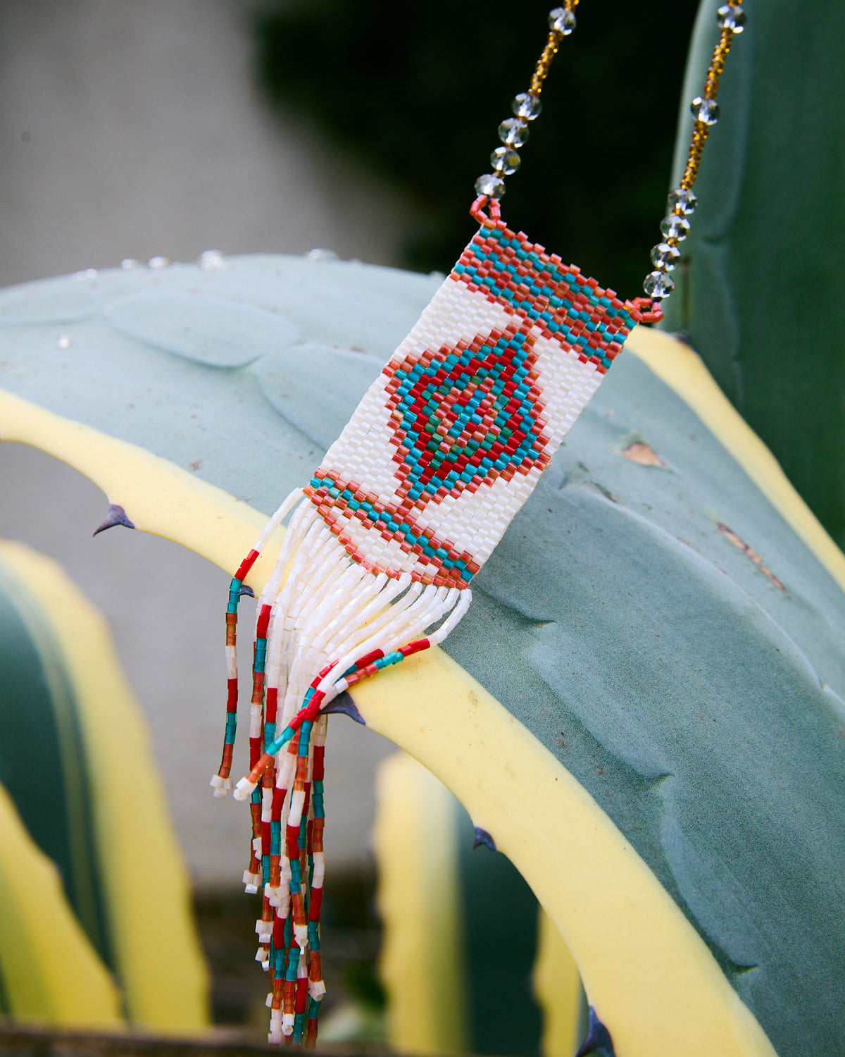 Bohème Necklace - White and Red