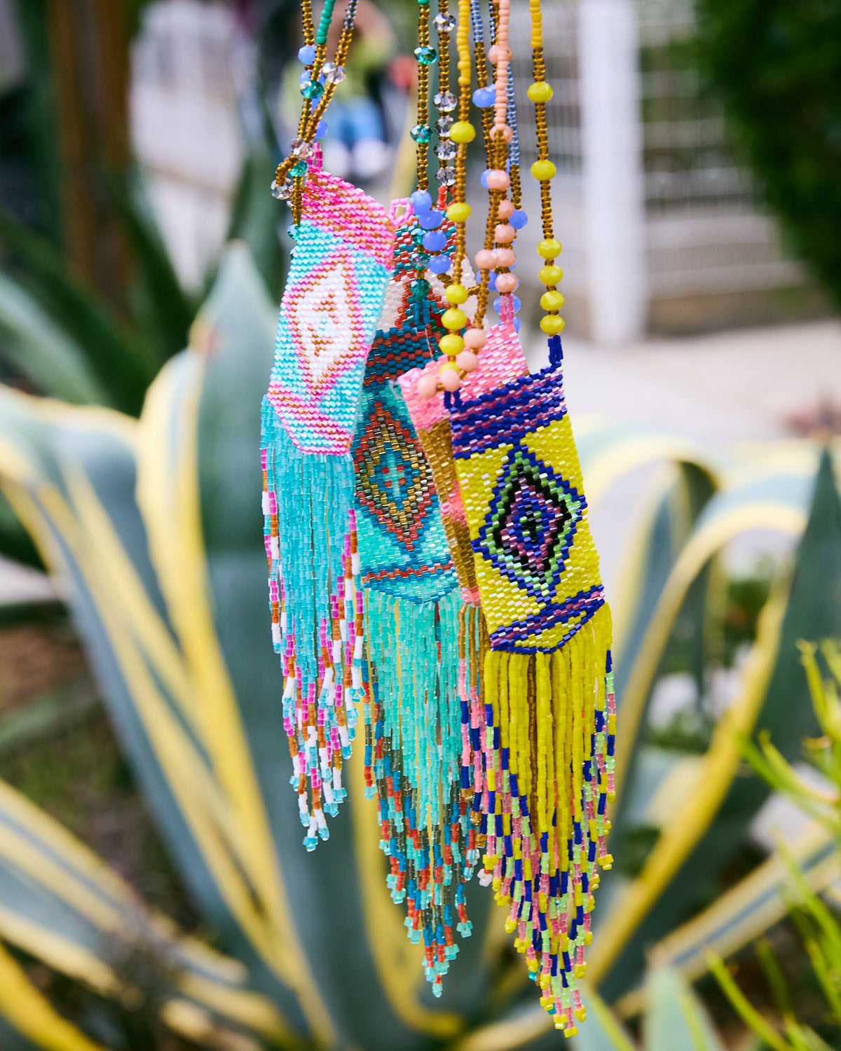 Bohème Necklace - Blue and Pink