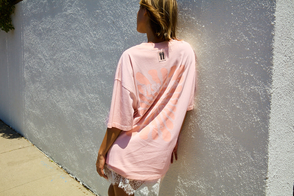 peach oversized tee