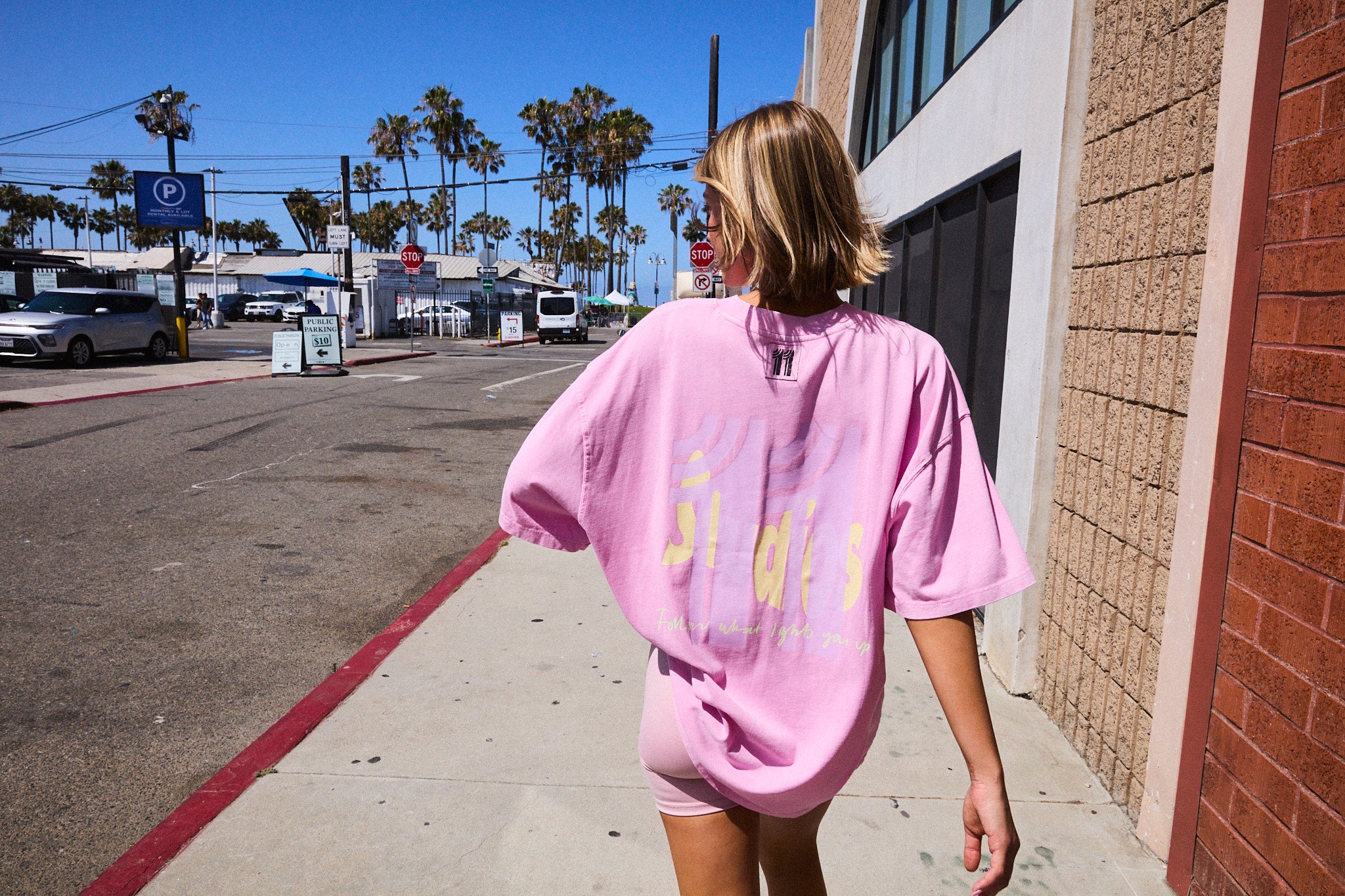 oversized pink shirt