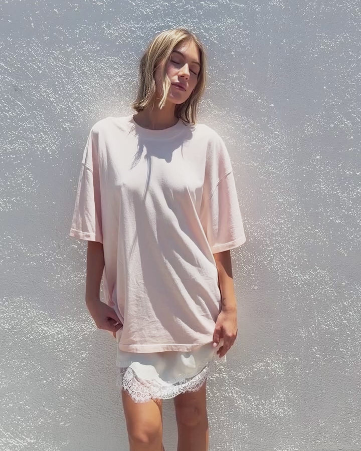 The Oversized Tee - Peach Mousee